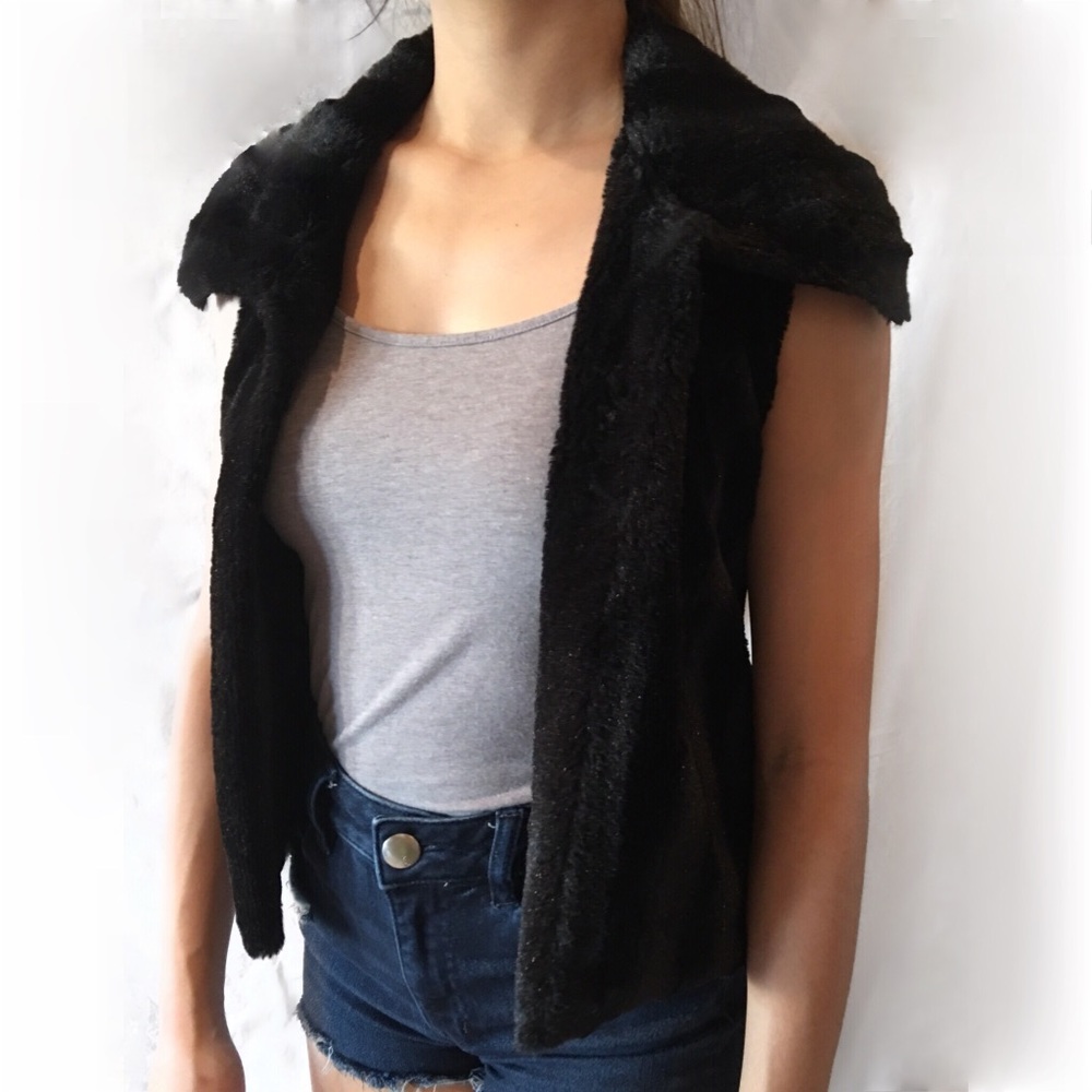 Fur Vest / Sleeveless Jacket!! Pinc Premium Brand